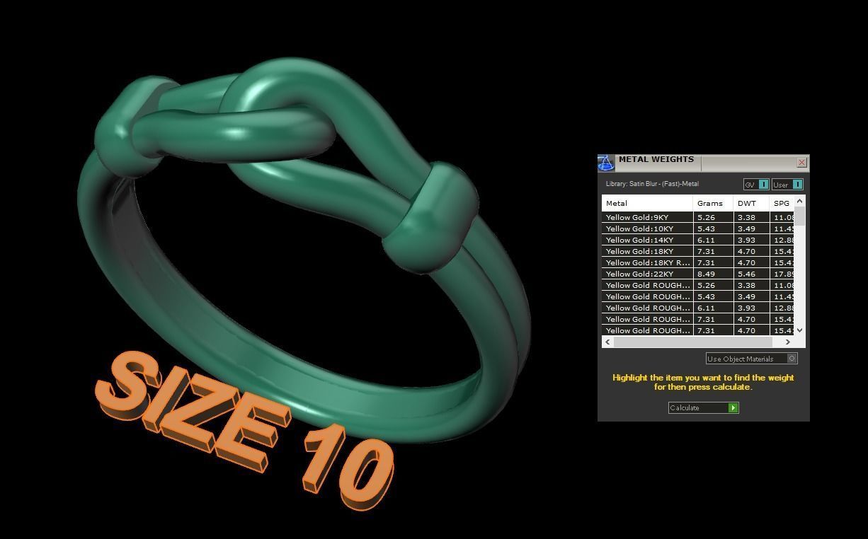 Rope Knot Ring Band Mix Size 3D print model_16
