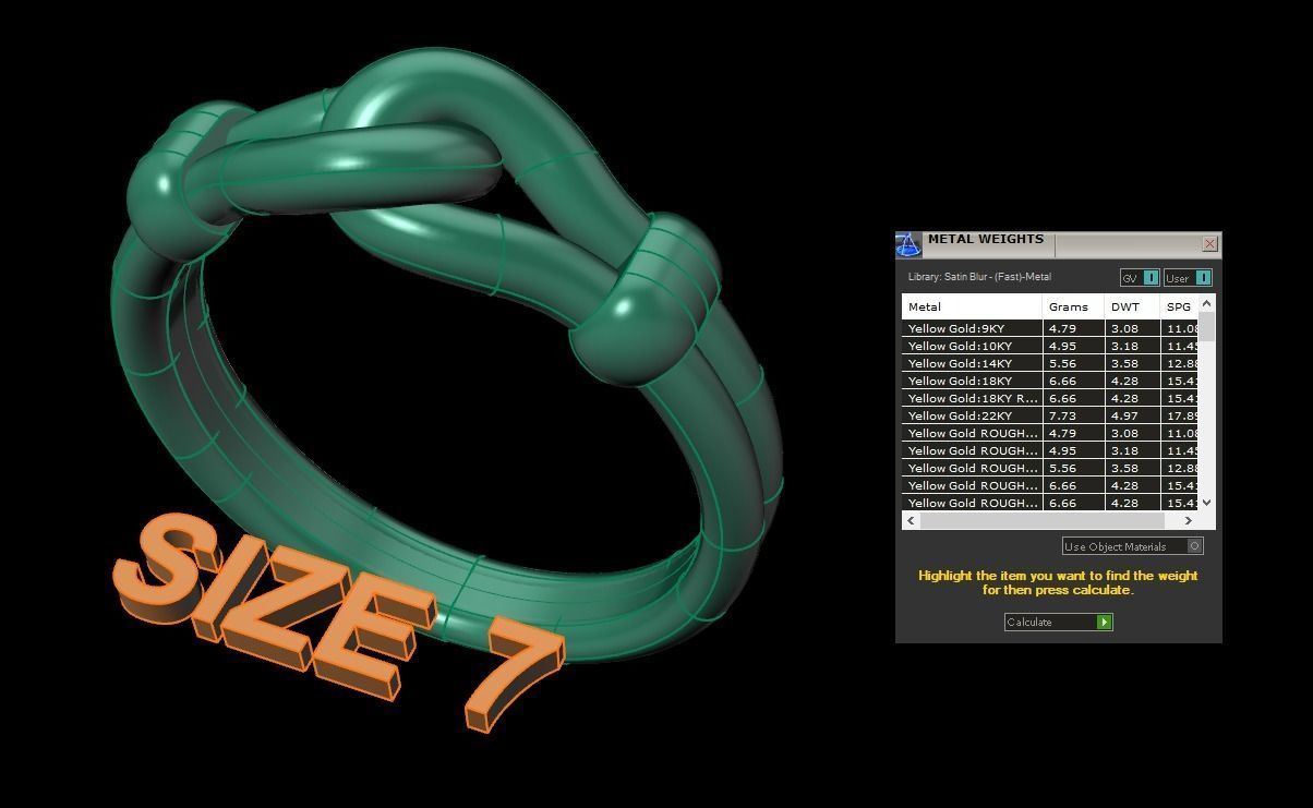 Rope Knot Ring Band Mix Size 3D print model_13