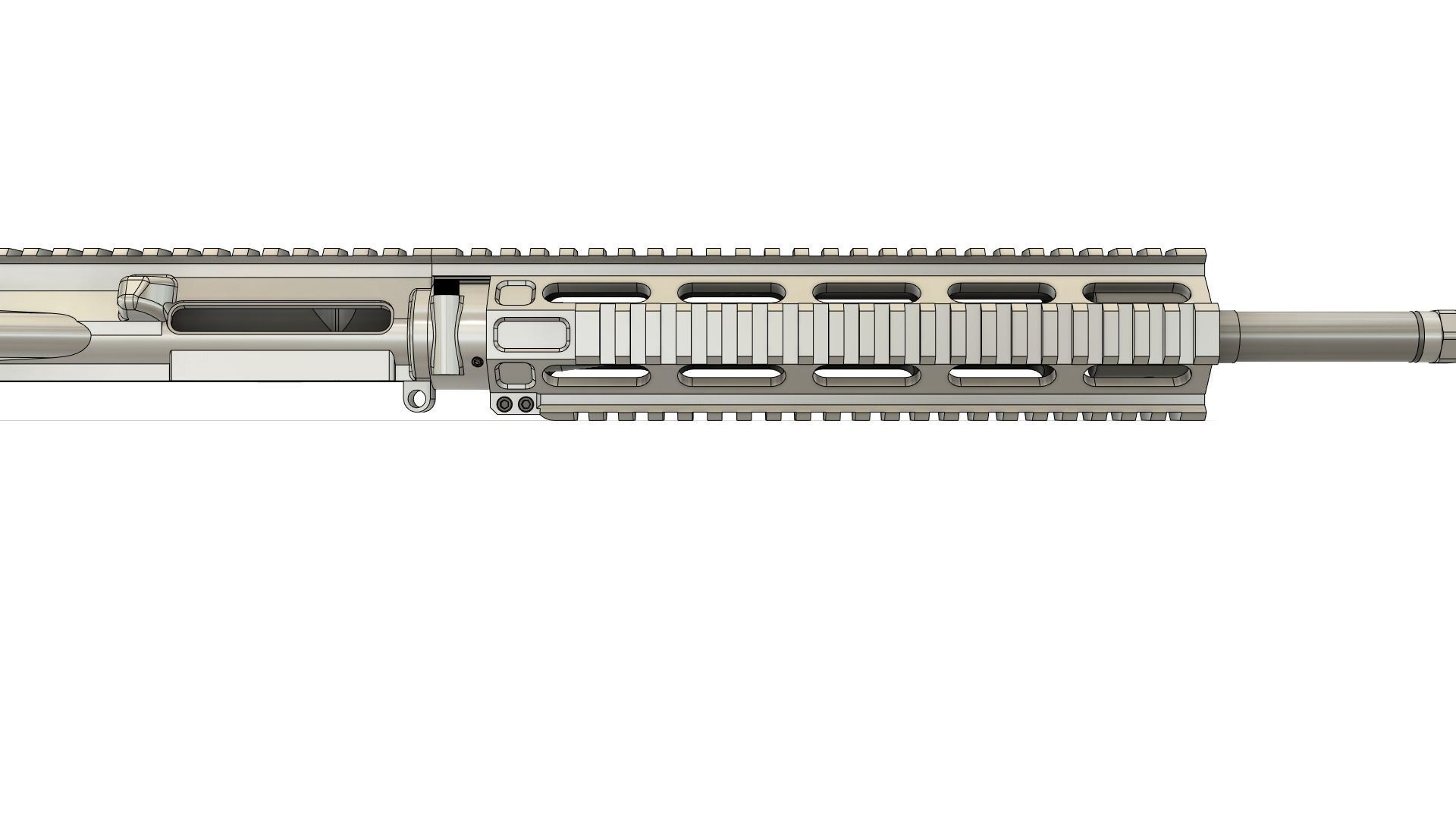 AR15 Quick Detach Barrel Upper Receiver kit Prototype 1 3D model