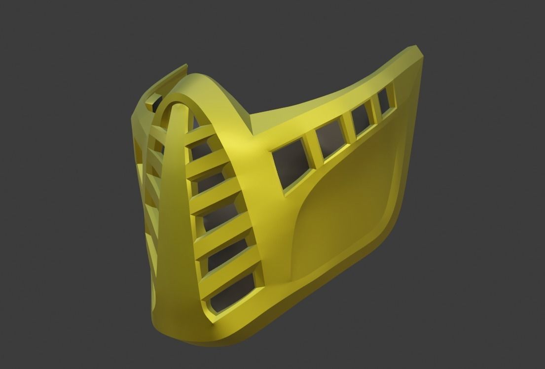 Scorpion mask from Mortal Kombat 11 - Classic 3D print model_7