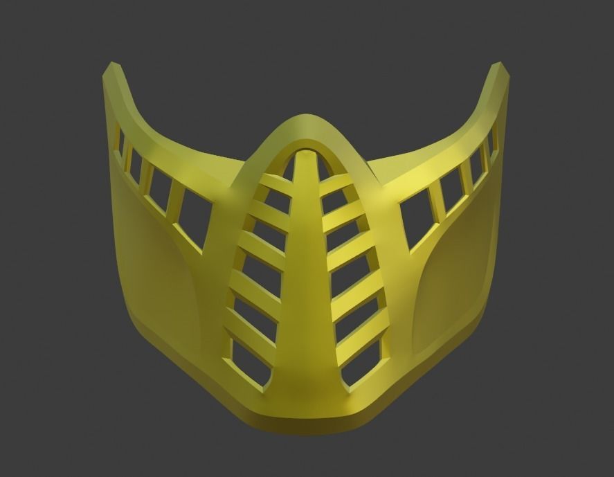 Scorpion mask from Mortal Kombat 11 - Classic 3D print model_3