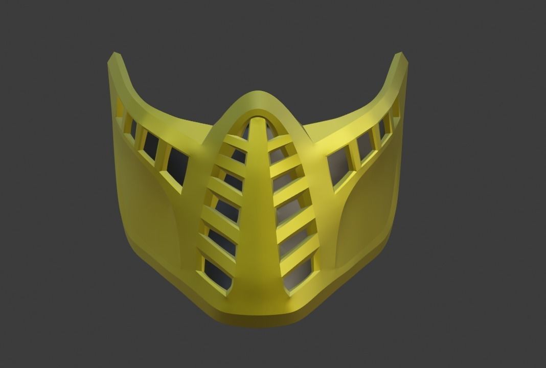 Scorpion mask from Mortal Kombat 11 - Classic 3D print model_1