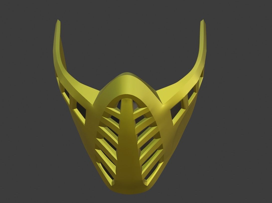 Scorpion mask from Mortal Kombat 11 - Classic 3D print model_9