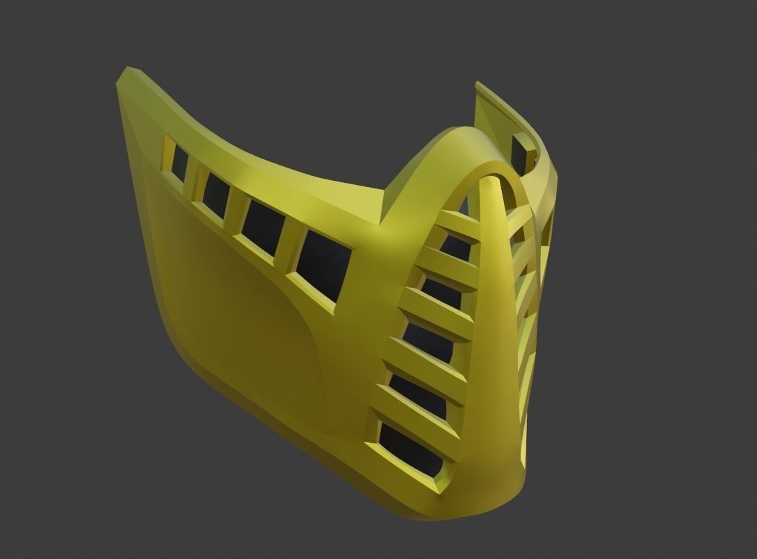 Scorpion mask from Mortal Kombat 11 - Classic 3D print model_8