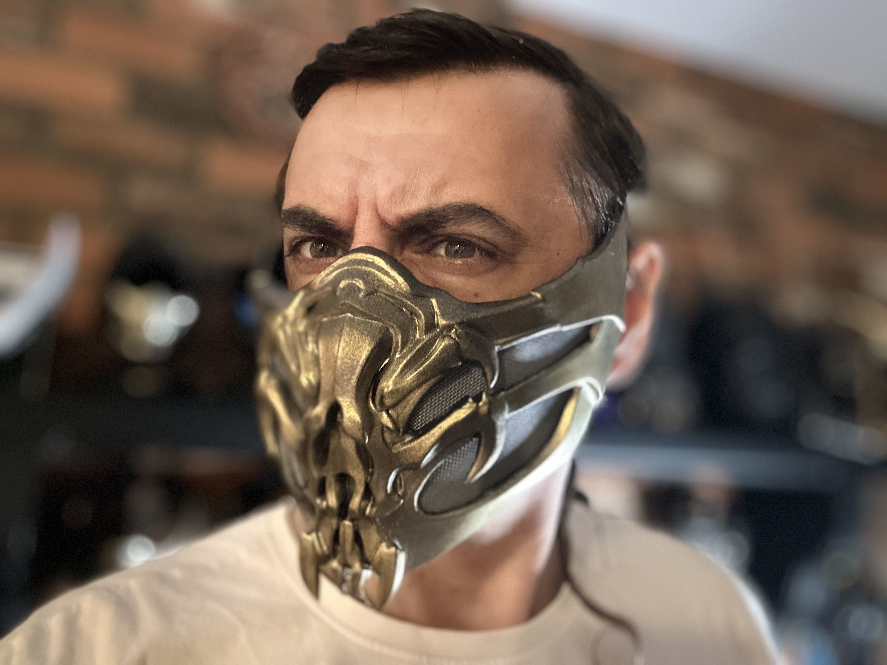Scorpion mask from Mortal Kombat 11 - Demonic warrior 3D print model_2