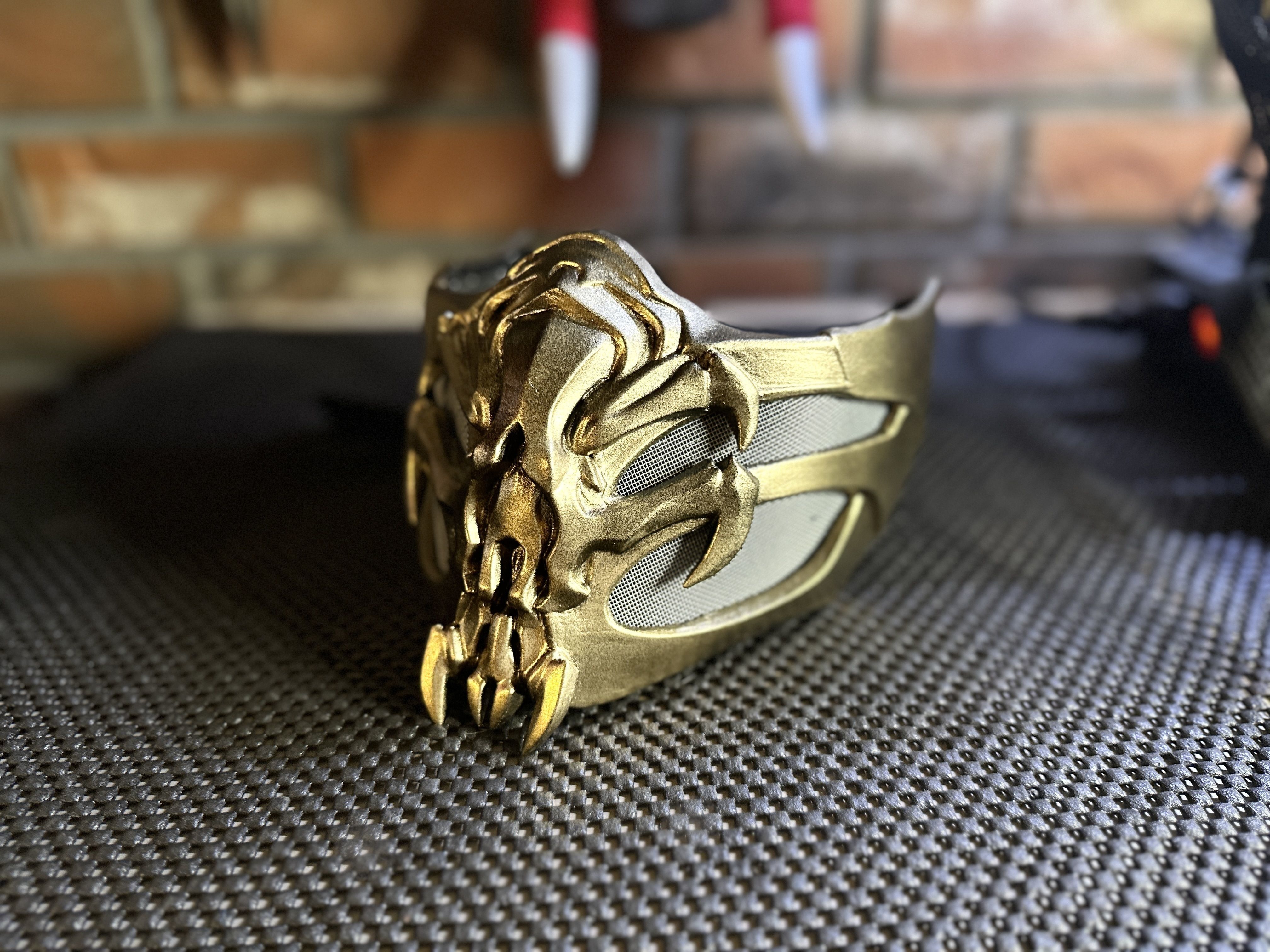 Scorpion mask from Mortal Kombat 11 - Demonic warrior 3D print model_7