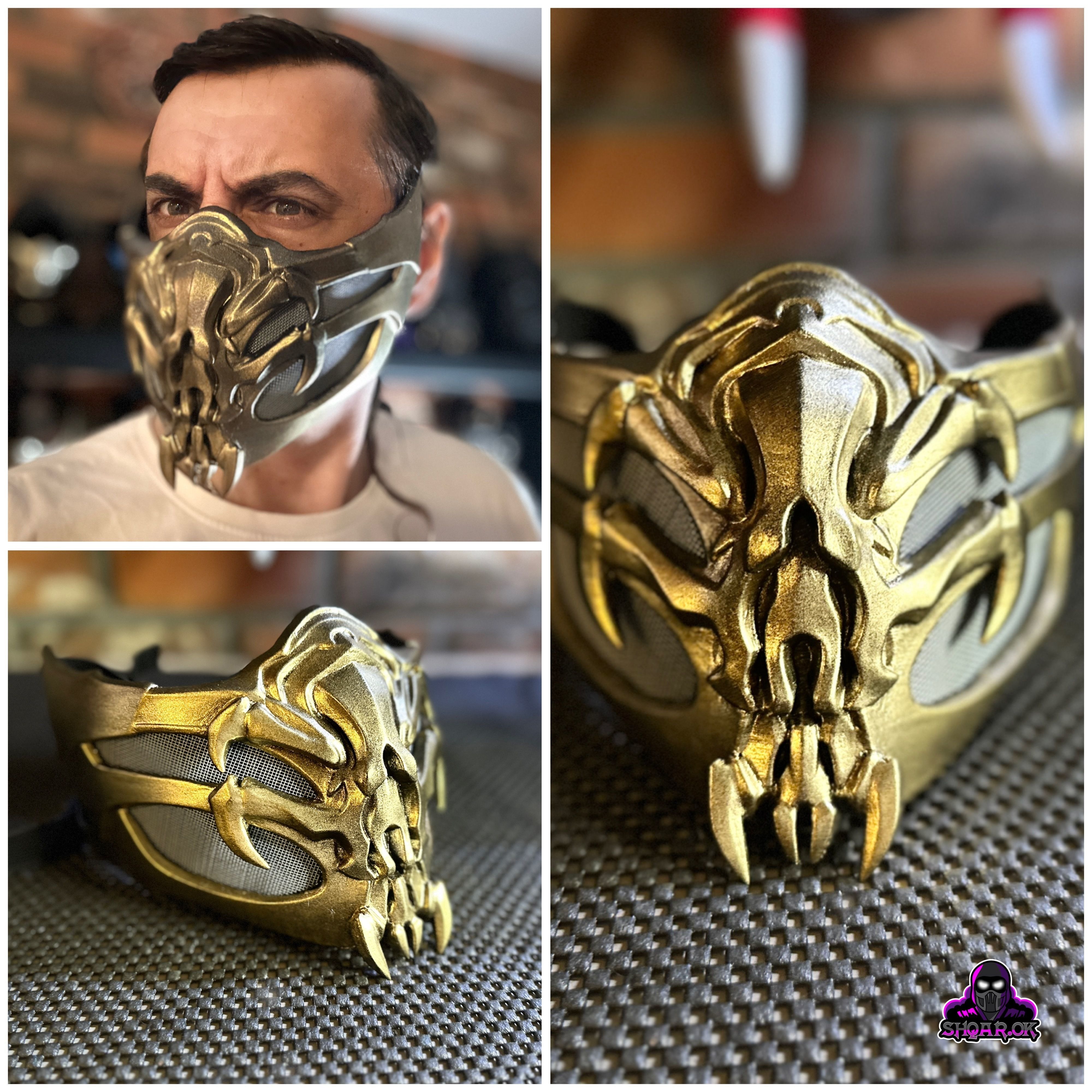Scorpion mask from Mortal Kombat 11 - Demonic warrior 3D print model_1