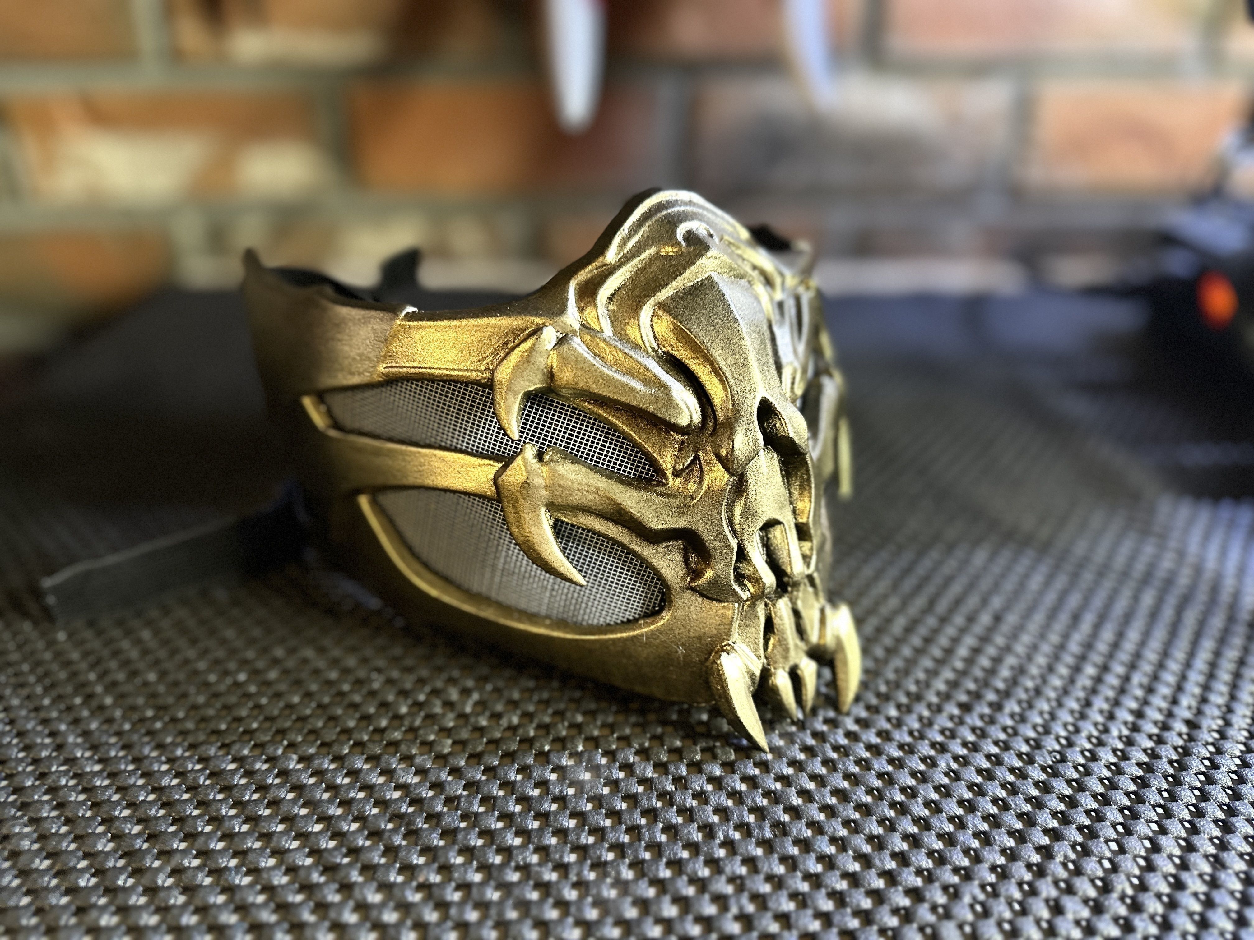 Scorpion mask from Mortal Kombat 11 - Demonic warrior 3D print model_9