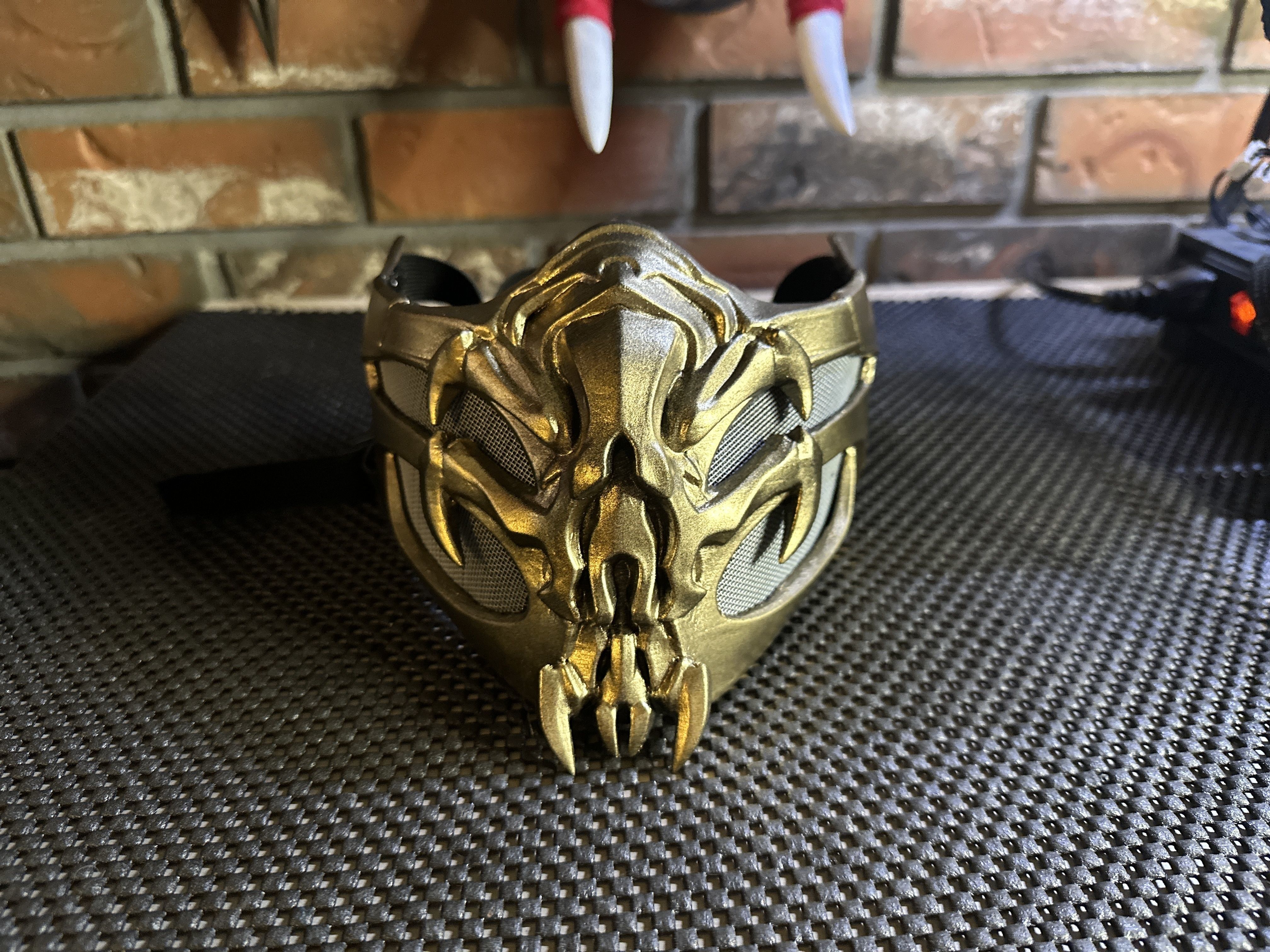 Scorpion mask from Mortal Kombat 11 - Demonic warrior 3D print model_5