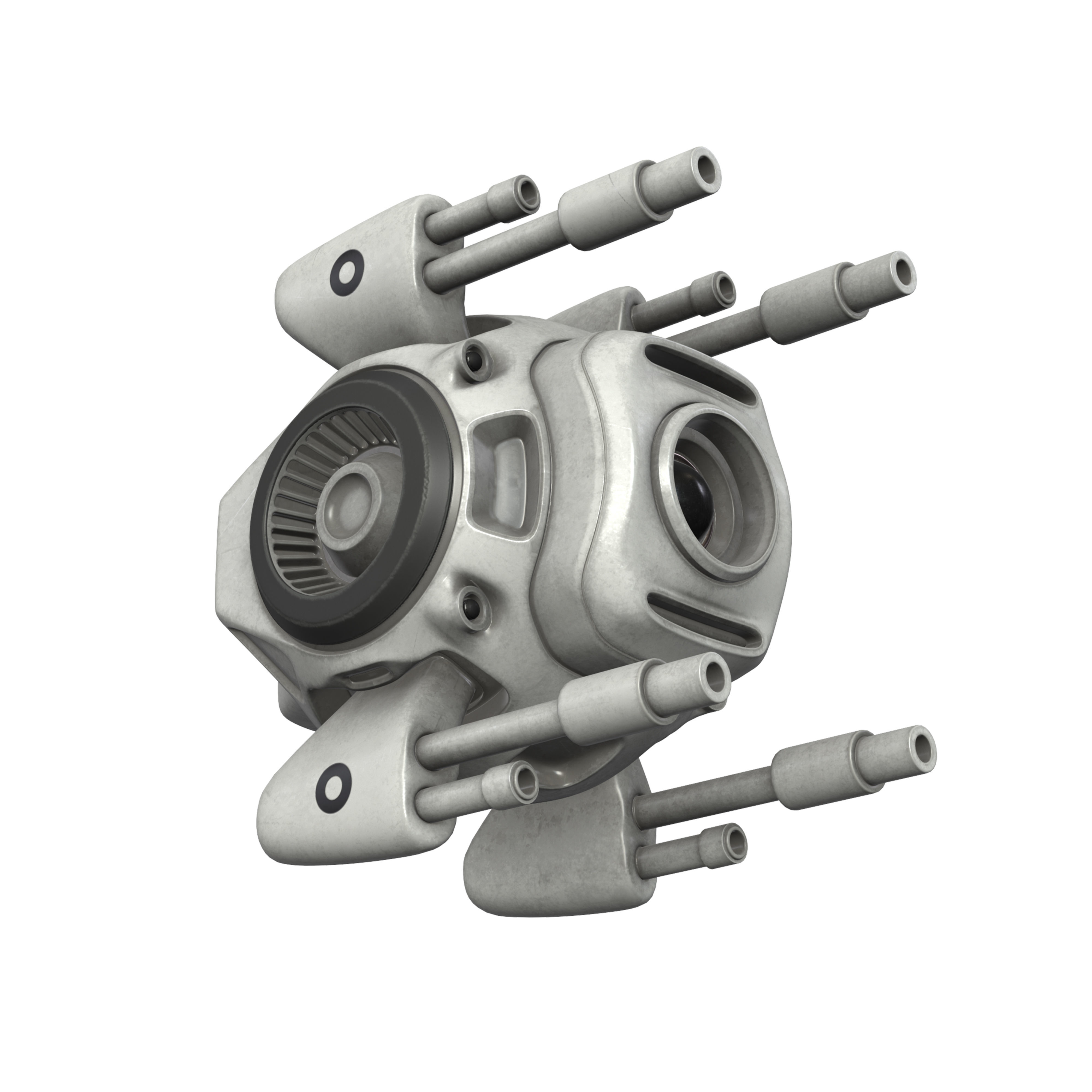 Sci-Fi army drone Low-poly 3D model_7