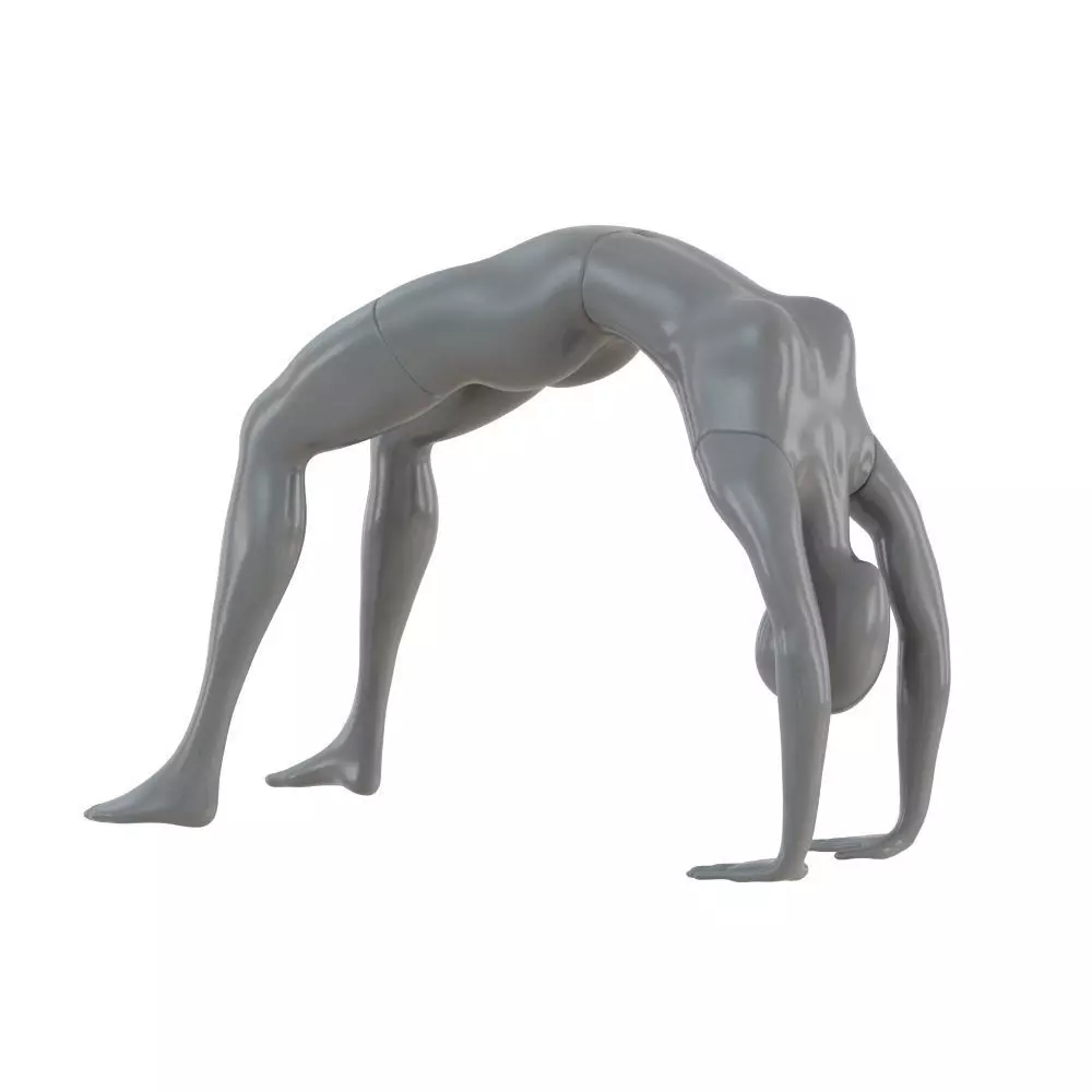 Female mannequin stands in gymnastic pose 72 3D model_0