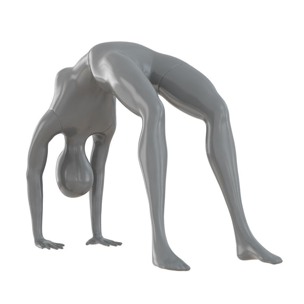 Female mannequin stands in gymnastic pose 72 3D model_3