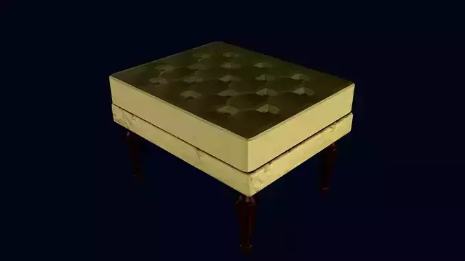 STOOL gold tufted