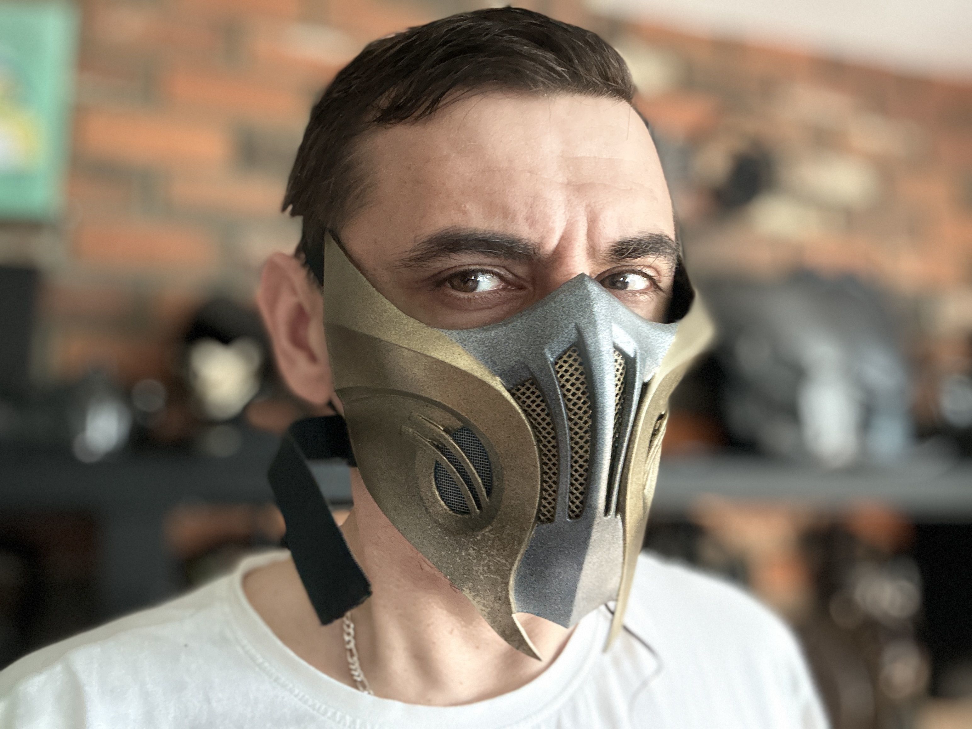 Scorpion mask from Mortal Kombat 11 - Hellfire Hassasi 3D print model_4