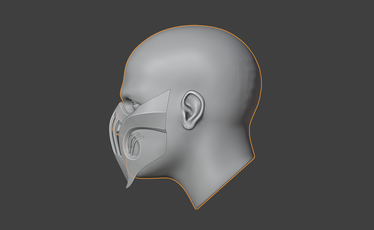 Scorpion mask from Mortal Kombat 11 - Hellfire Hassasi 3D print model_6