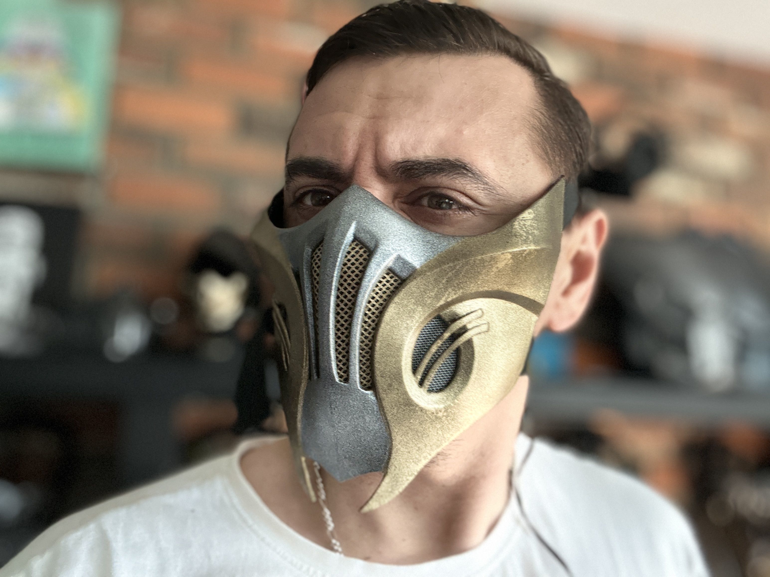 Scorpion mask from Mortal Kombat 11 - Hellfire Hassasi 3D print model_1