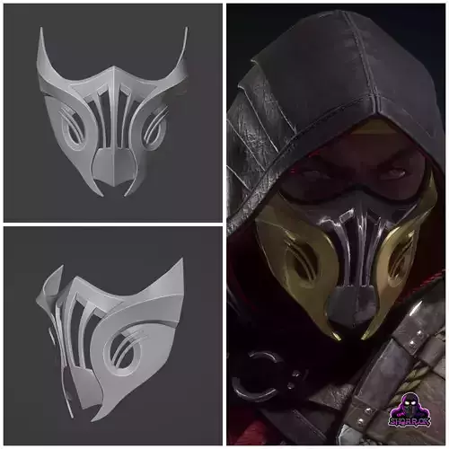Scorpion mask from Mortal Kombat 11 - Hellfire Hassasi