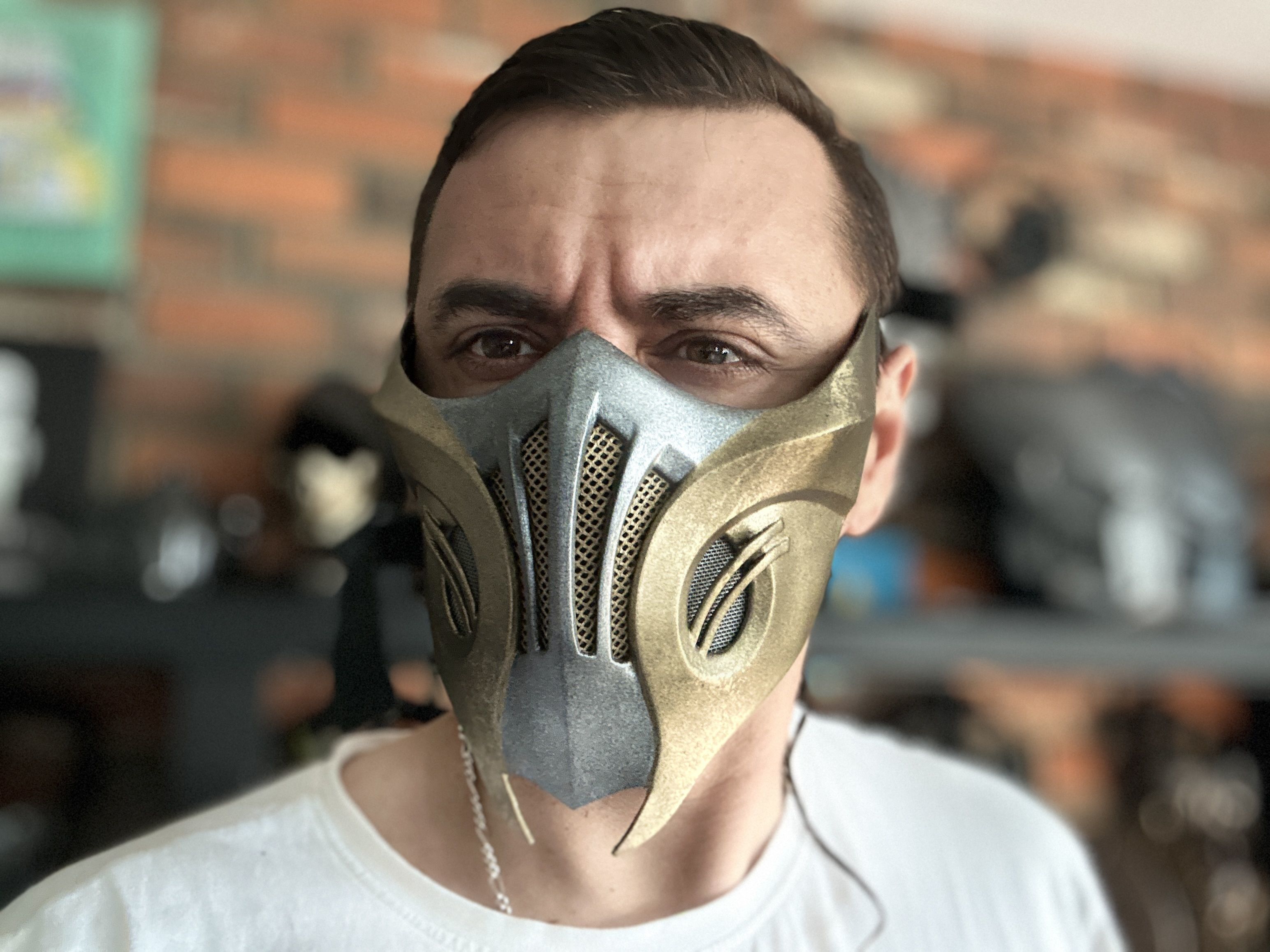Scorpion mask from Mortal Kombat 11 - Hellfire Hassasi 3D print model_3