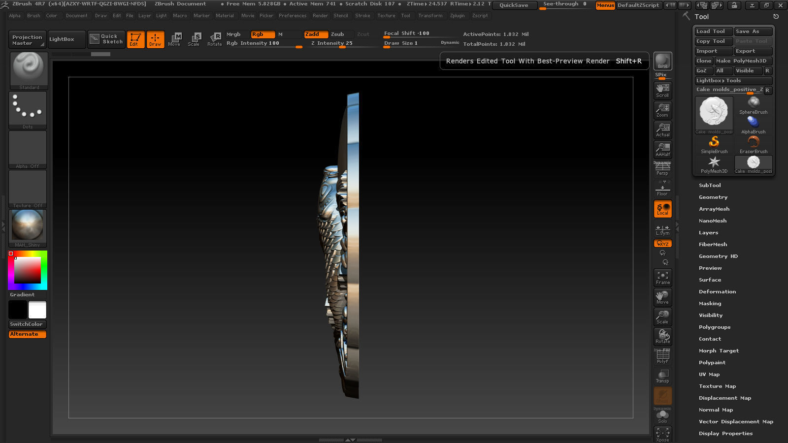 Cake and chocolate molds 3D print model_31