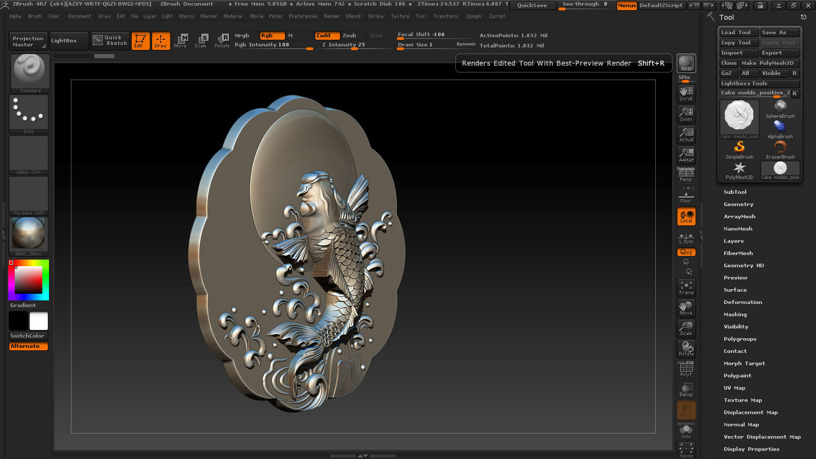 Cake and chocolate molds 3D print model_28