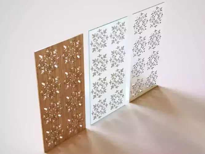 Partition three wooden panels