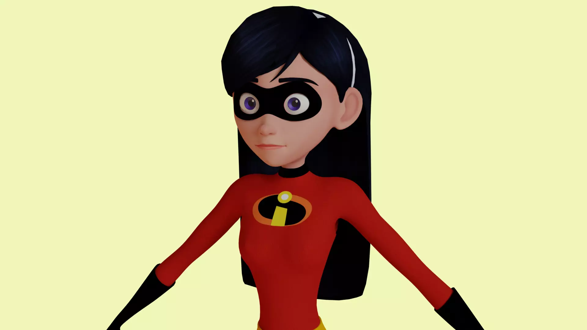 Violet Parr Low-poly 3D model