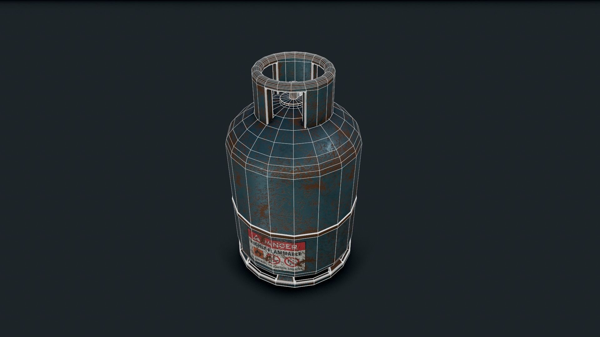 Gas bottle 3D Prop Low-poly 3D model_4