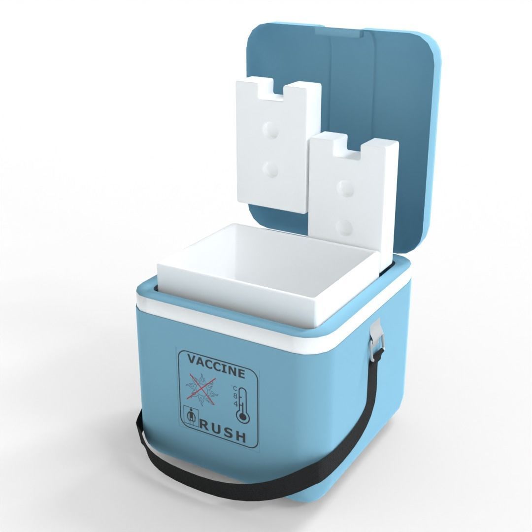 Vaccine carrier Low-poly 3D model_1