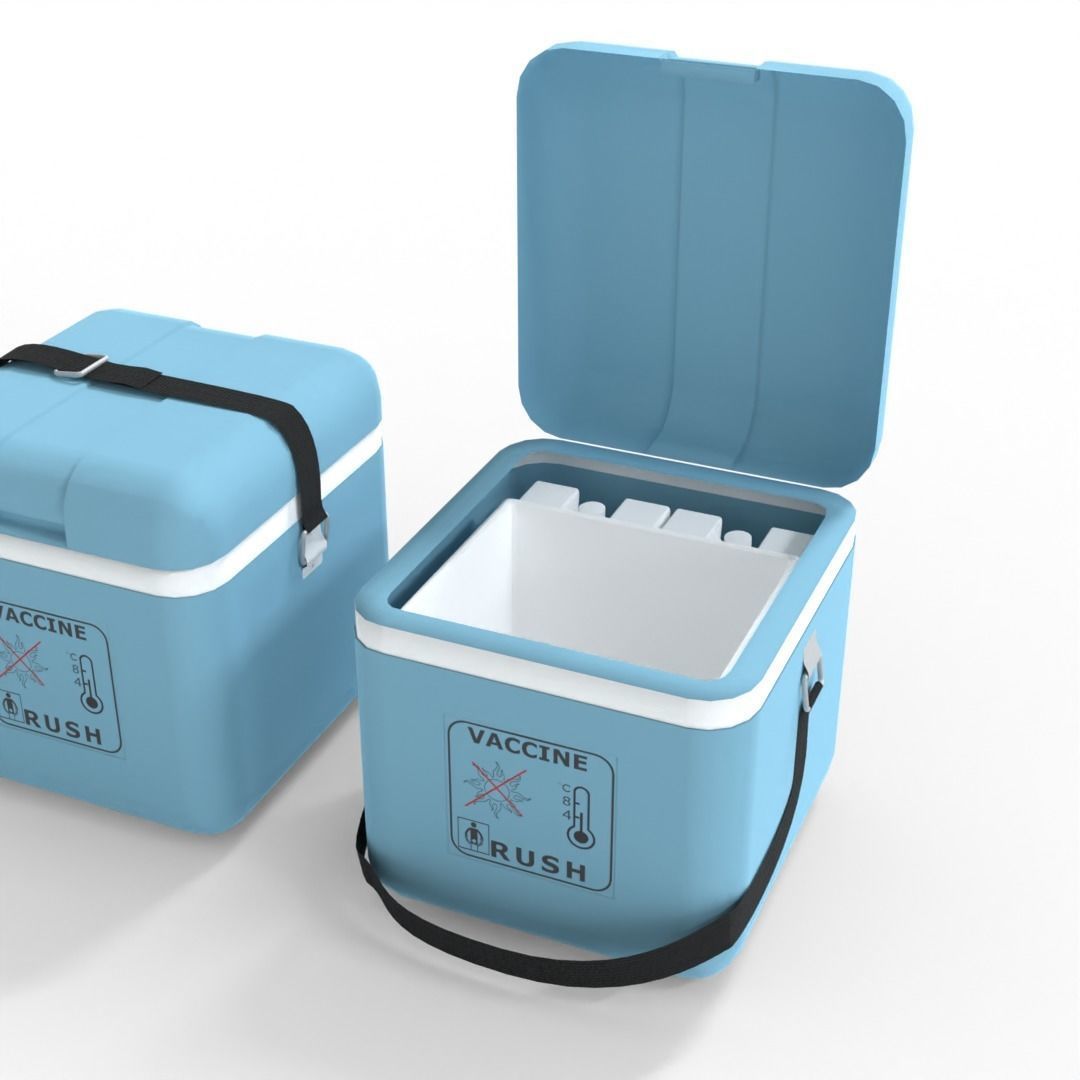 Vaccine carrier Low-poly 3D model_7