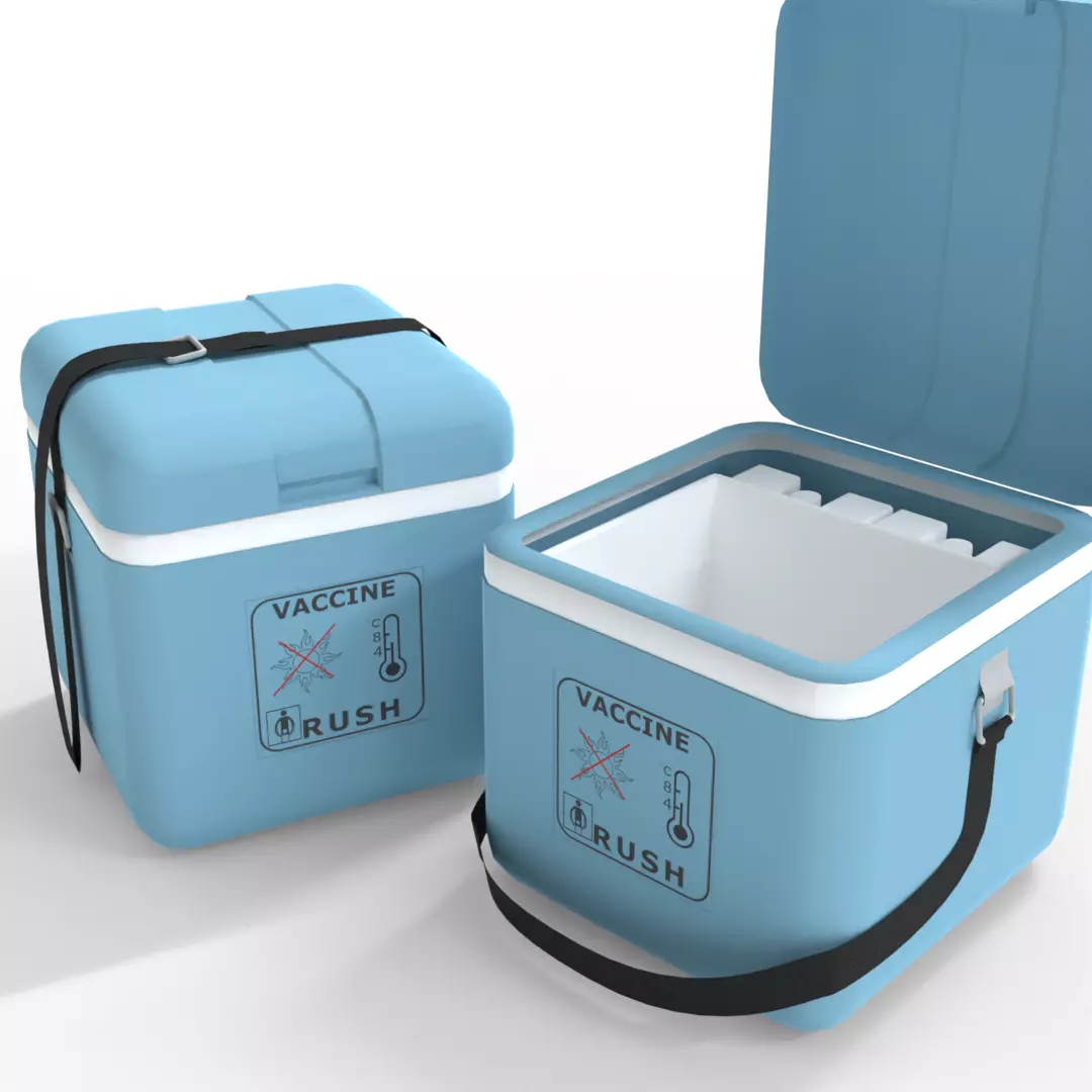 Vaccine carrier Low-poly 3D model_0