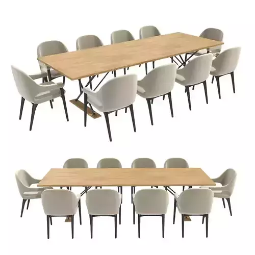 DRAPERS TABLE BY ROSE UNIACKE and custom dining armchair