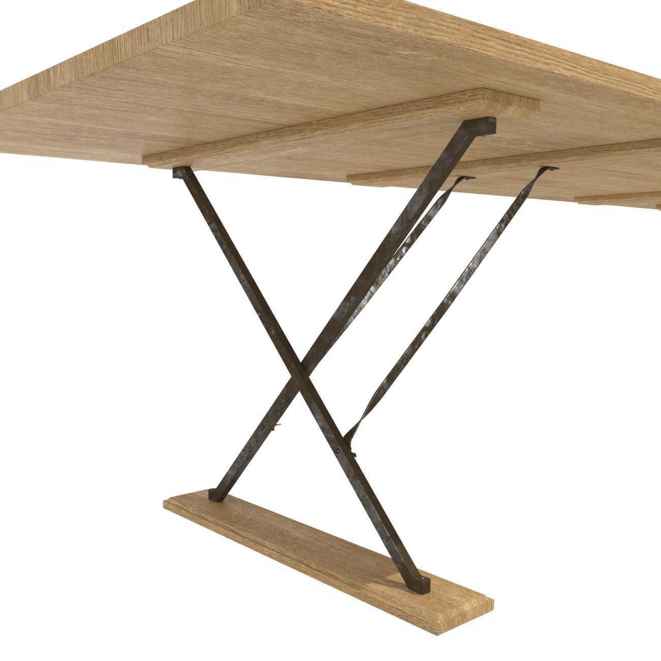 DRAPERS TABLE BY ROSE UNIACKE and custom dining armchair 3D model_5