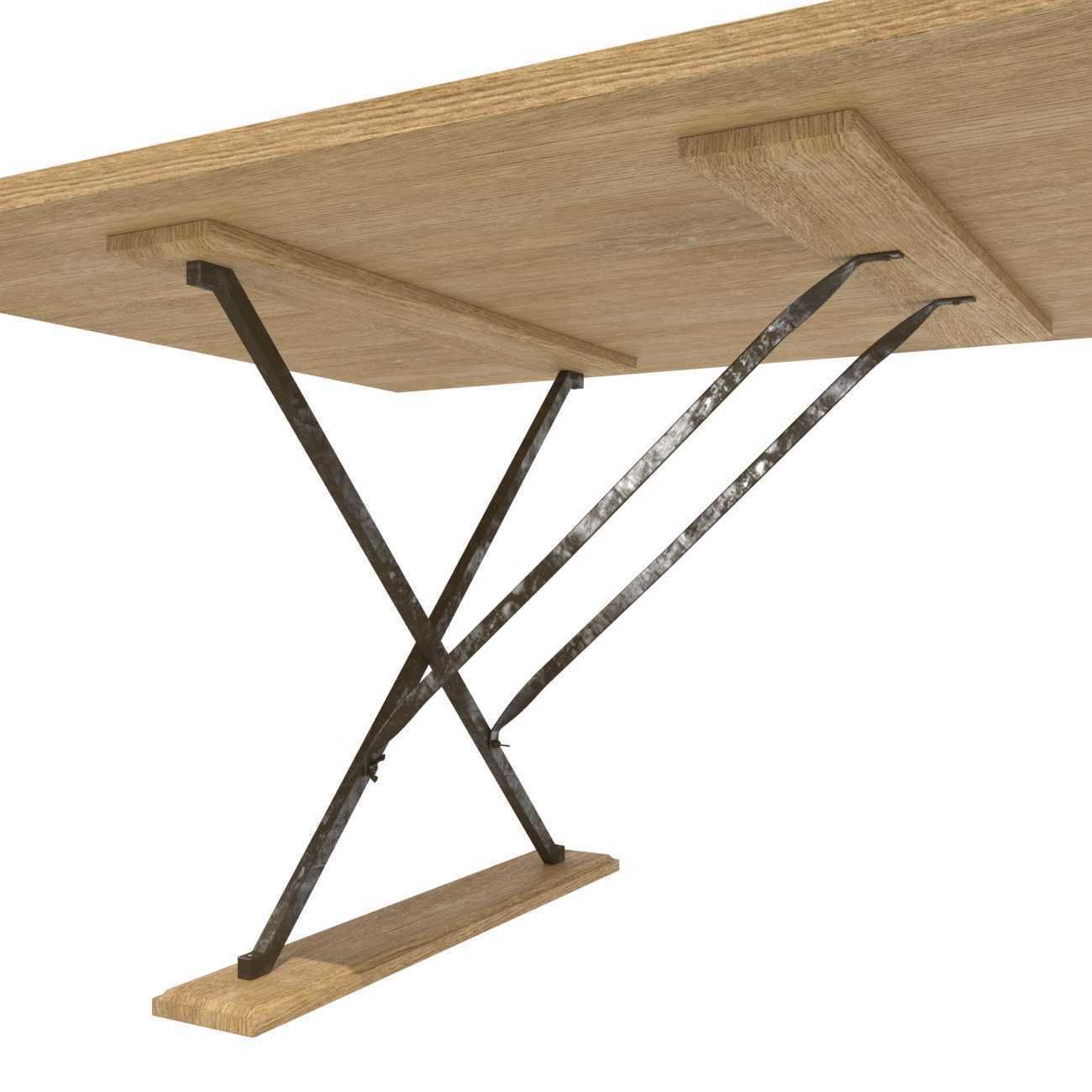 DRAPERS TABLE BY ROSE UNIACKE and custom dining armchair 3D model_4