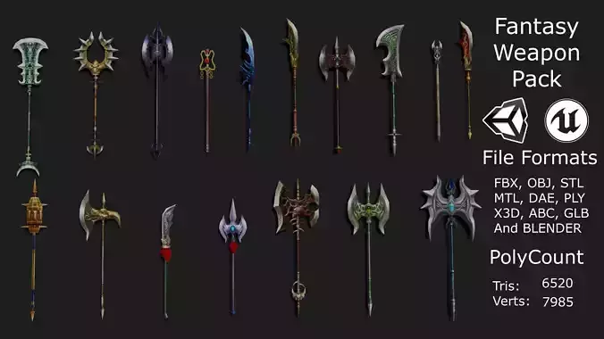 Stylized Fantasy RPG Weapon Pack 