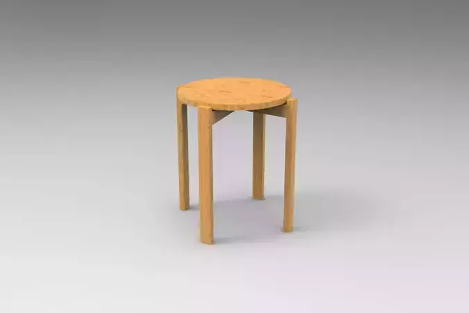 Wood Stool 
