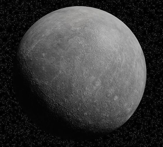 Planet Mercury Free low-poly 3D model