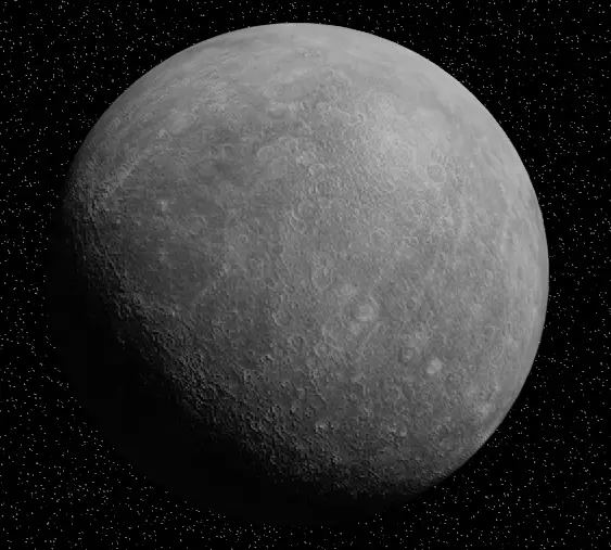 Planet Mercury Low-poly 3D model_0