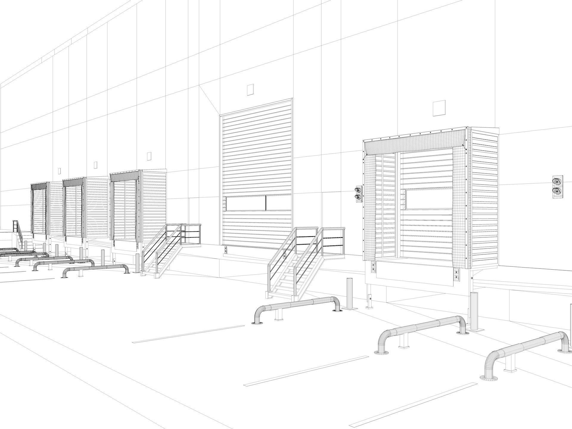Warehouse Logistic 4 interior and exterior 3D model_15