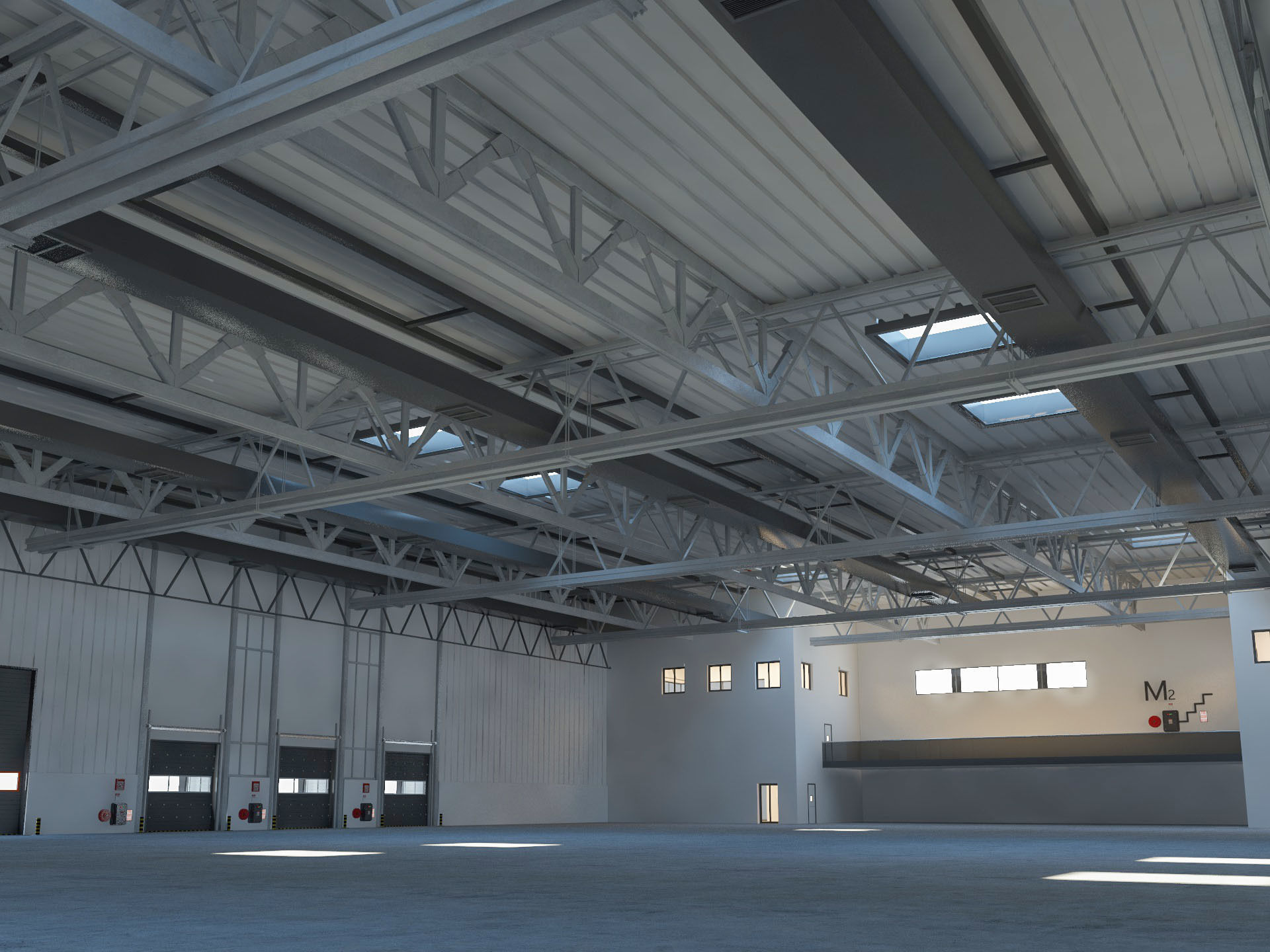 Warehouse Logistic 4 interior and exterior 3D model_10