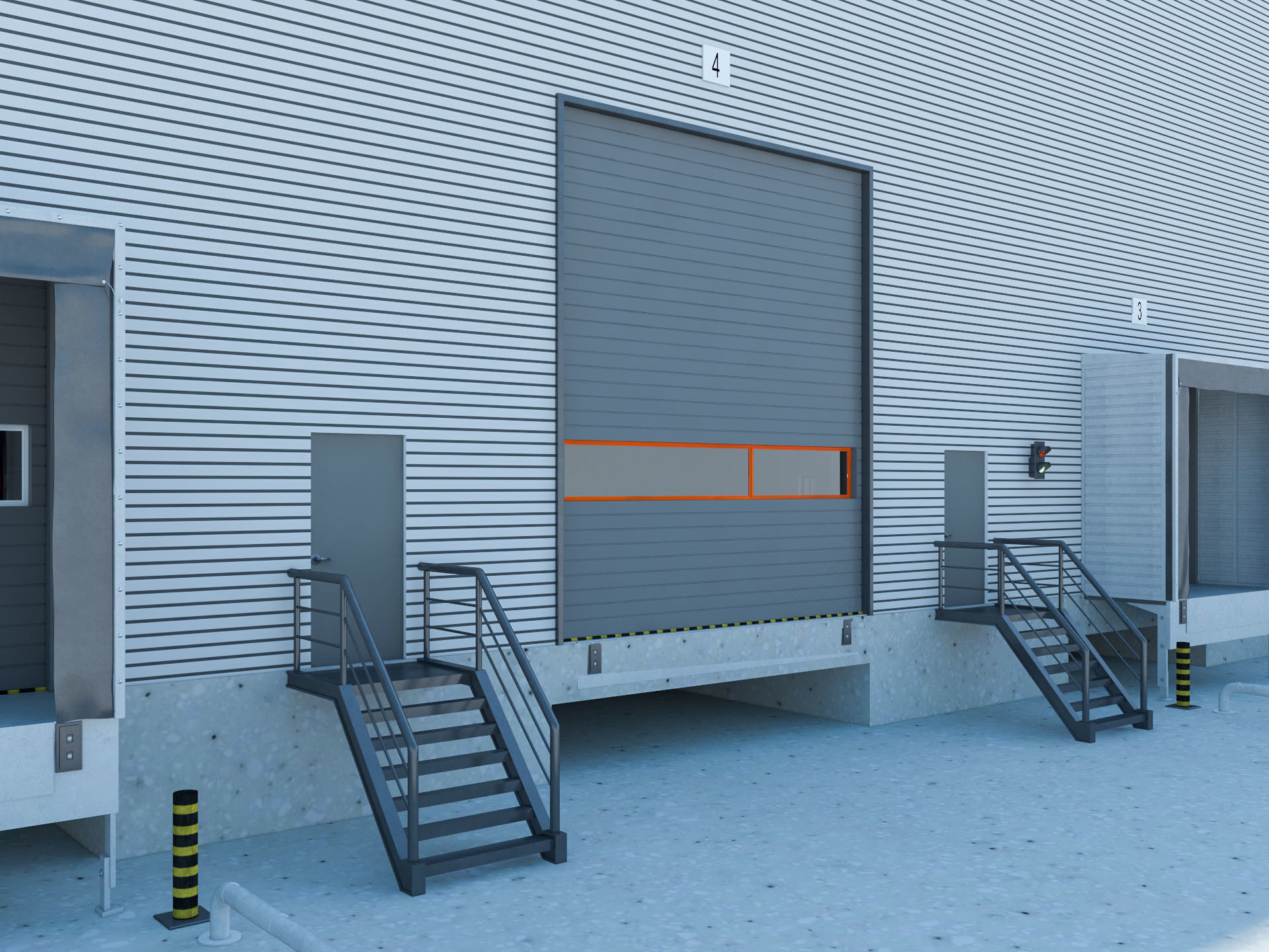 Warehouse Logistic 4 interior and exterior 3D model_5