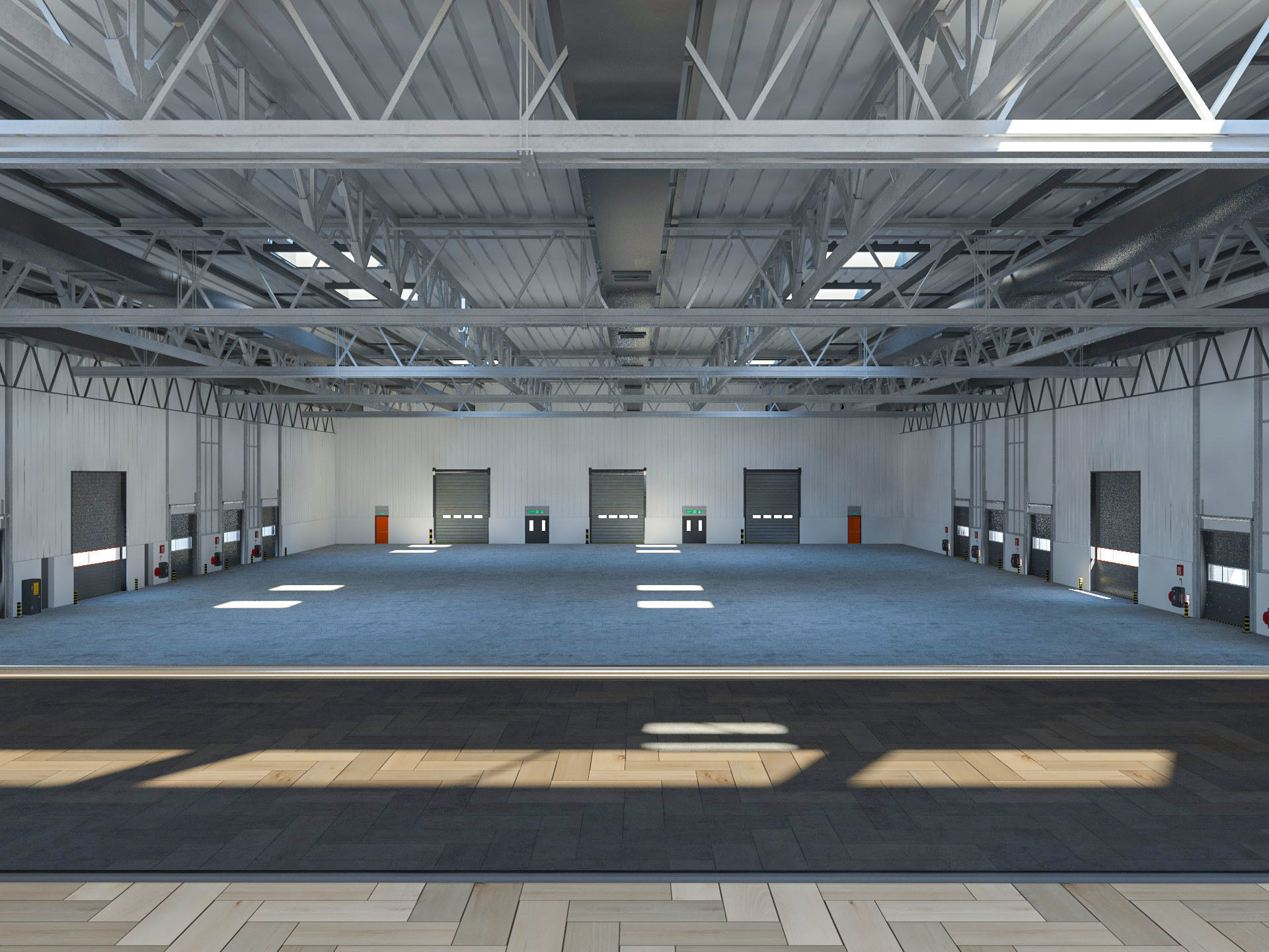 Warehouse Logistic 4 interior and exterior 3D model_4