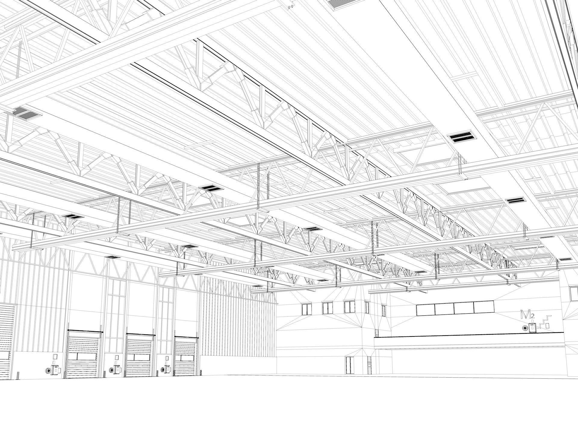 Warehouse Logistic 4 interior and exterior 3D model_21