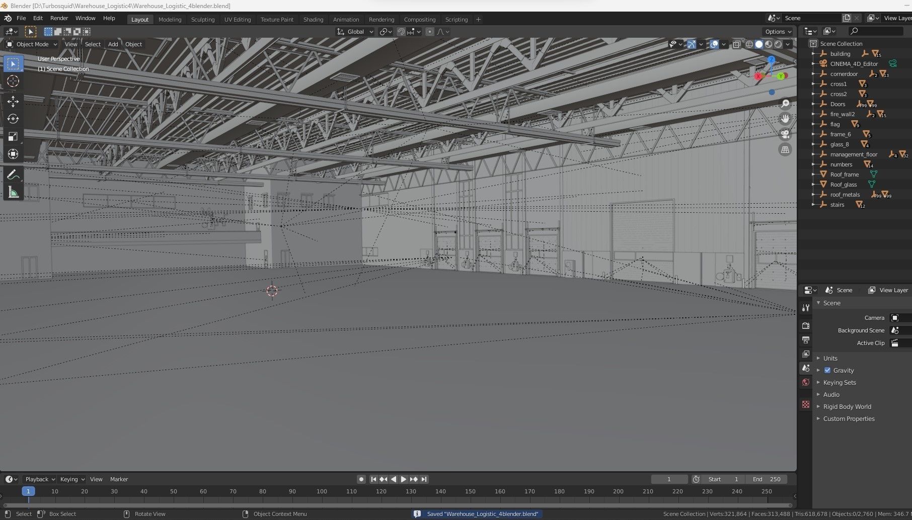 Warehouse Logistic 4 interior and exterior 3D model_30