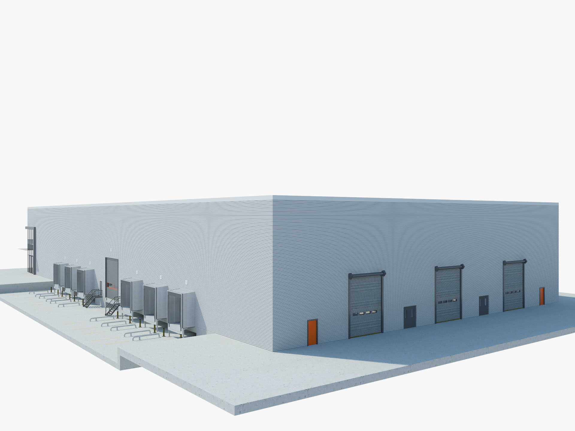 Warehouse Logistic 4 interior and exterior 3D model_7