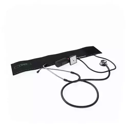 Blood Pressure Cuff With Dual Head Stethoscope Kit 3D model
