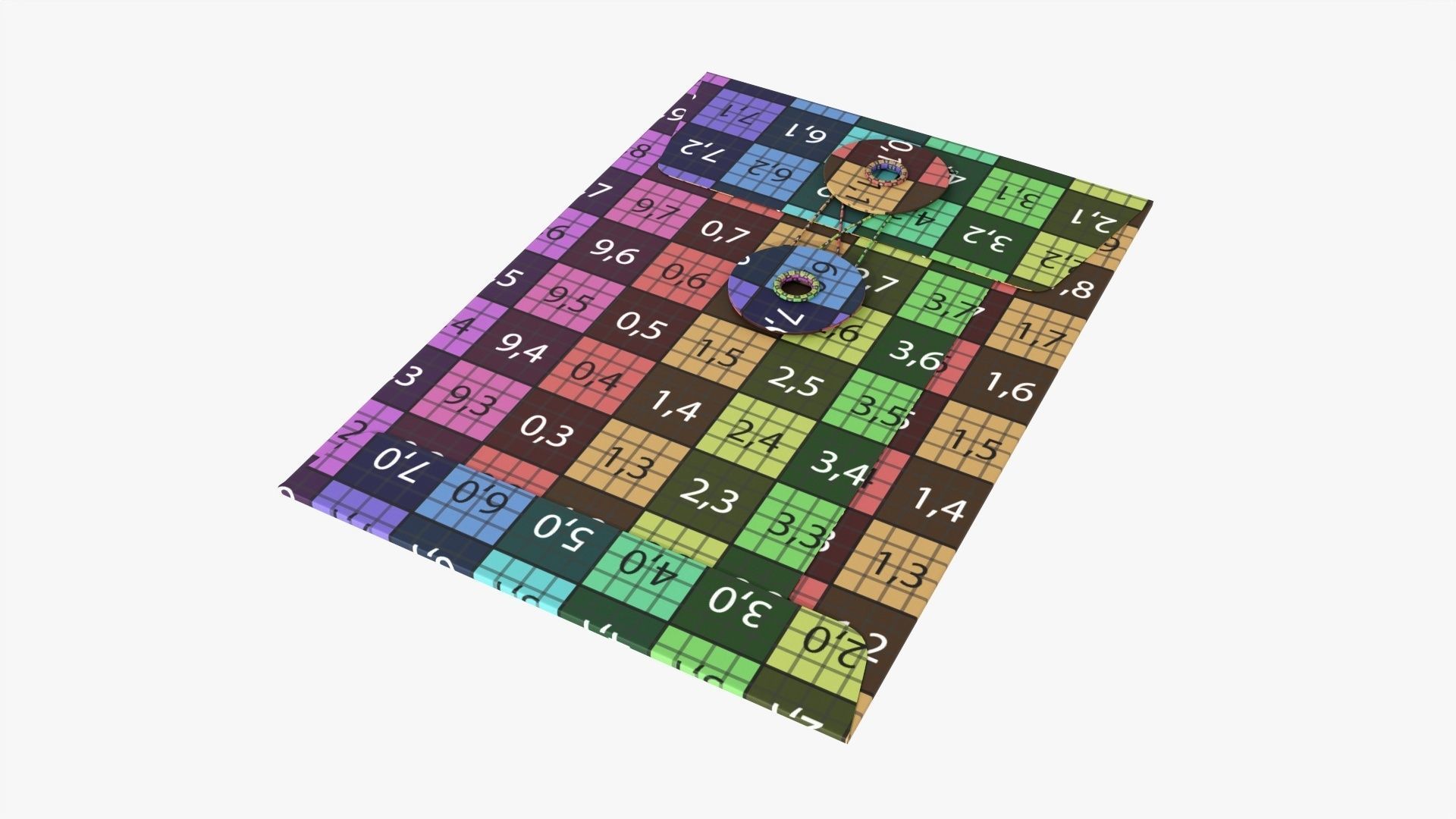 Envelope with lace mockup 3D model_7