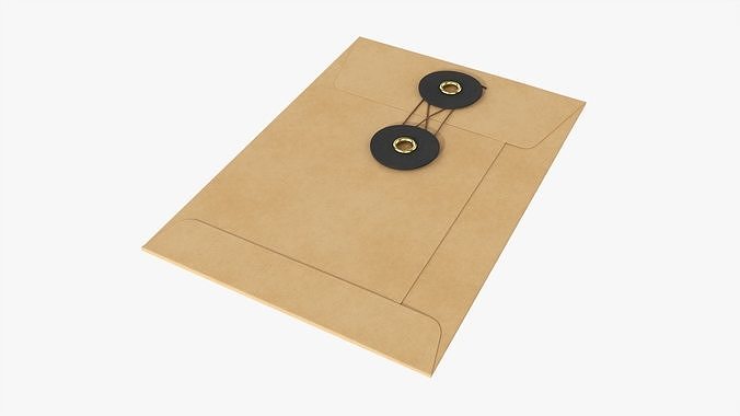 Envelope with lace mockup 3D model