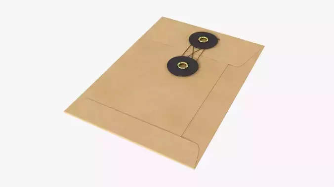Envelope with lace mockup 3D model