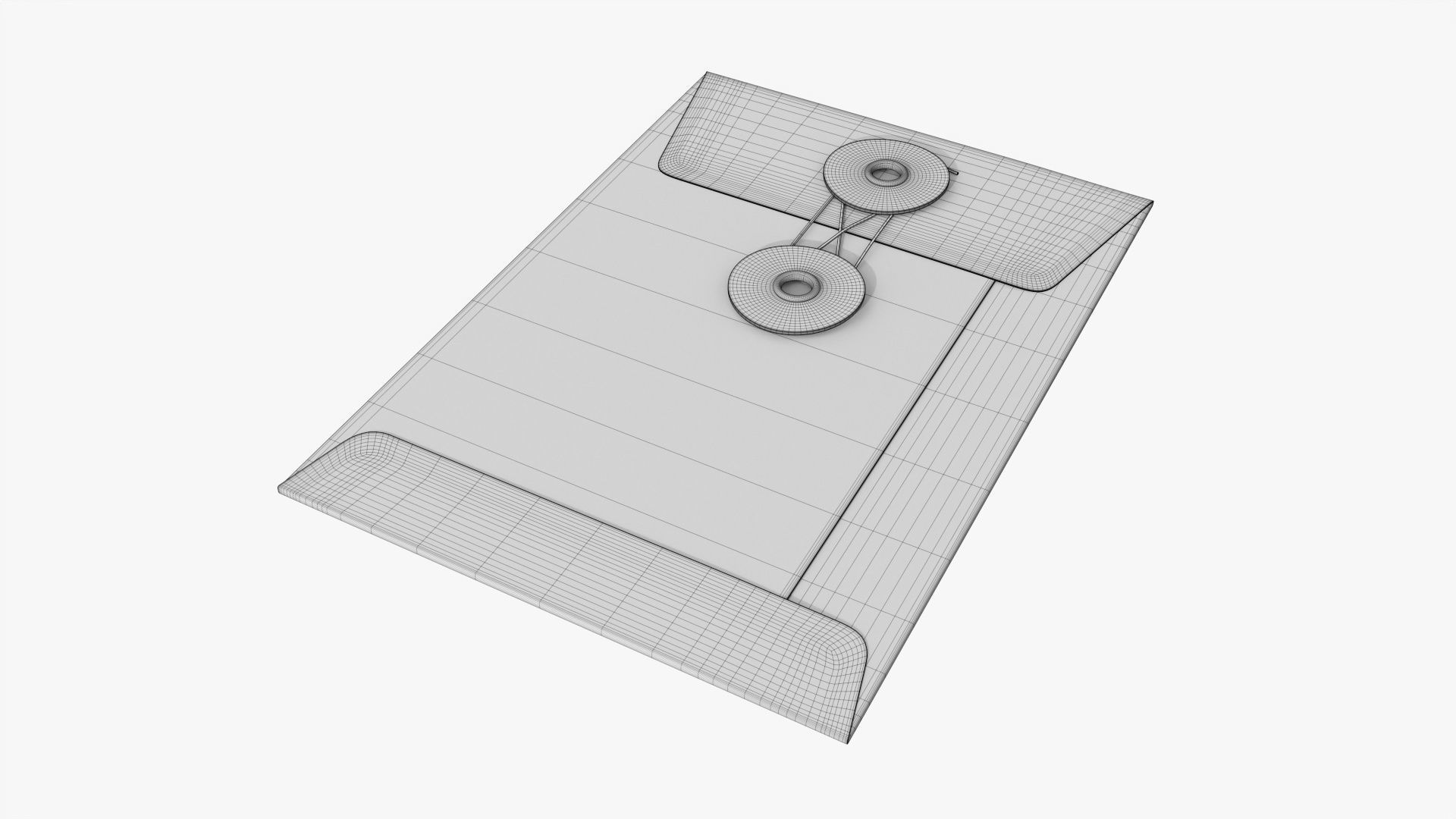 Envelope with lace mockup 3D model_5