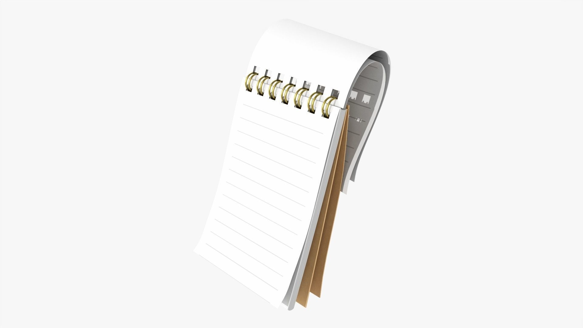 Notebook pad with spiral 01 flipped 3D model_1